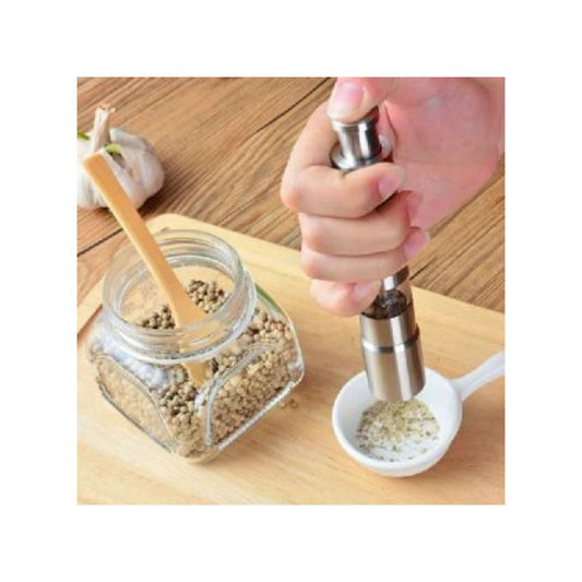 One Handed Operation Thumb Push High Quality Stainless Steel Spice Grinder