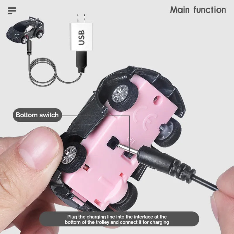 Remote Control Car Watch Mini Wrist Band 2.4GHz Racing Vehicle USB Charging Smart Toy Kids