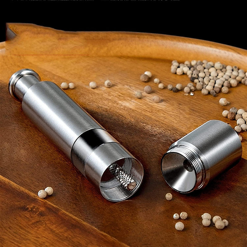 One Handed Operation Thumb Push High Quality Stainless Steel Spice Grinder