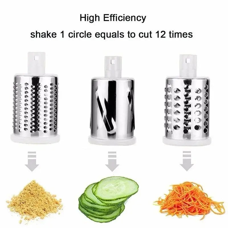 3 in 1 Multifunctional Manual Rotary Cutter for Vegetable( FREE DELIVERY )