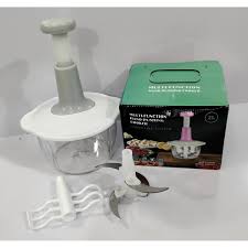 2 IN 1 DEAL OFFER (5 in 1 Stainless Steel Multifunctional Safe Manual Vegetable Slicer + Manual Press Type Vegetable Chopper Size 1.5 Ltr)