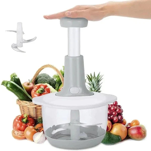 Manual Press Type Vegetable Chopper Size 1.5 Ltr