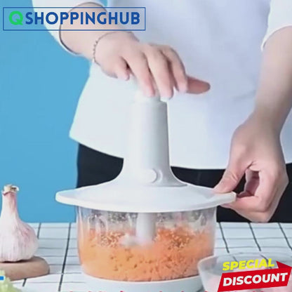 2 IN 1 DEAL OFFER (5 in 1 Stainless Steel Multifunctional Safe Manual Vegetable Slicer + Manual Press Type Vegetable Chopper Size 1.5 Ltr)